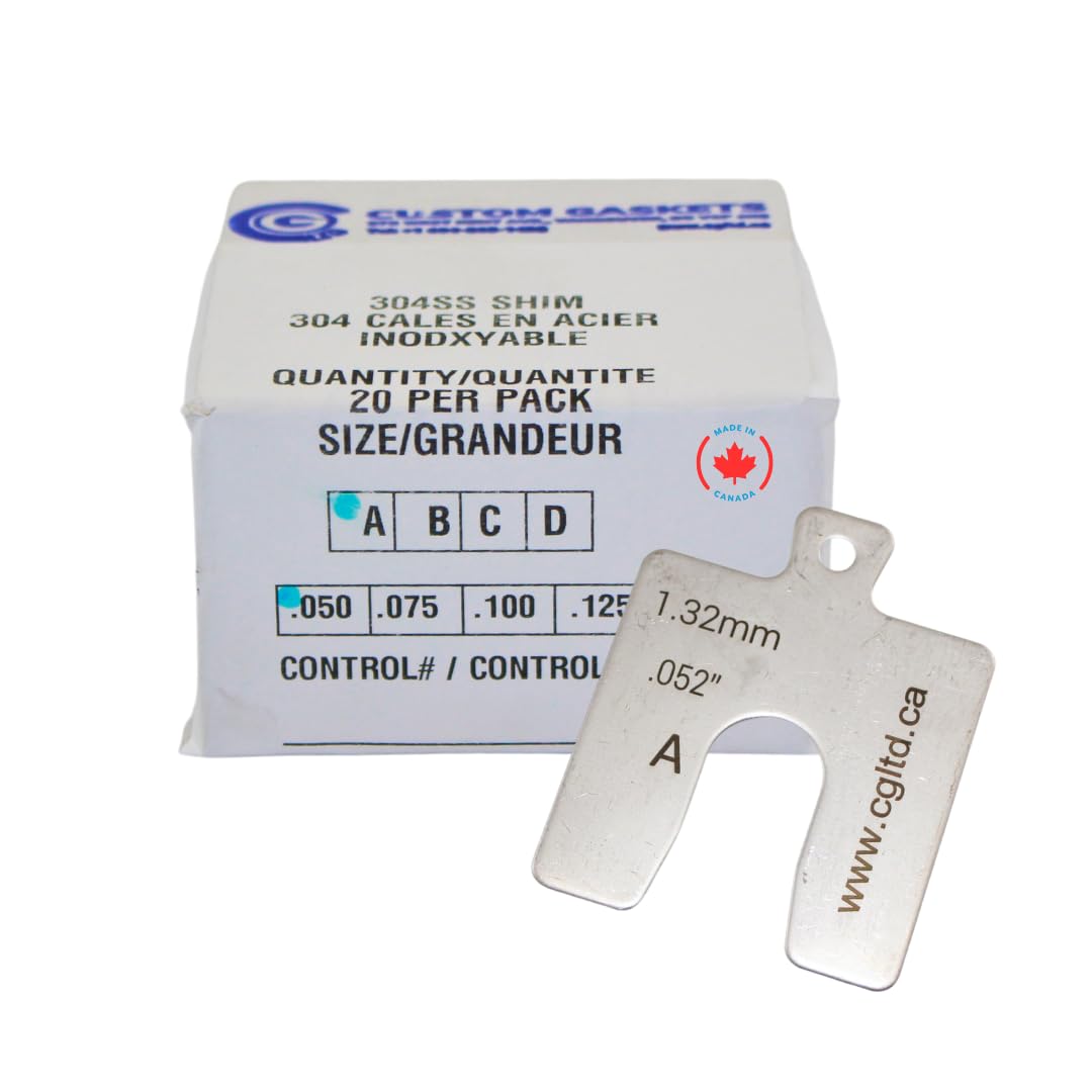 CGLTD Stainless Steel Slotted Shim Replacement Pack, Size A, 2